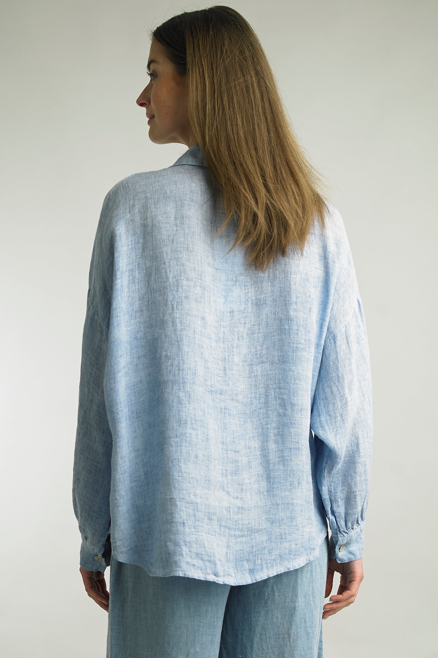 Women's Washed Linen, button up top