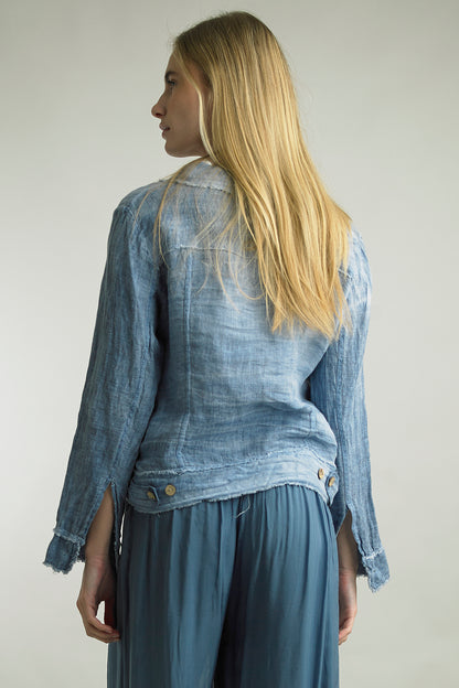 Women's Washed Linen Jacket