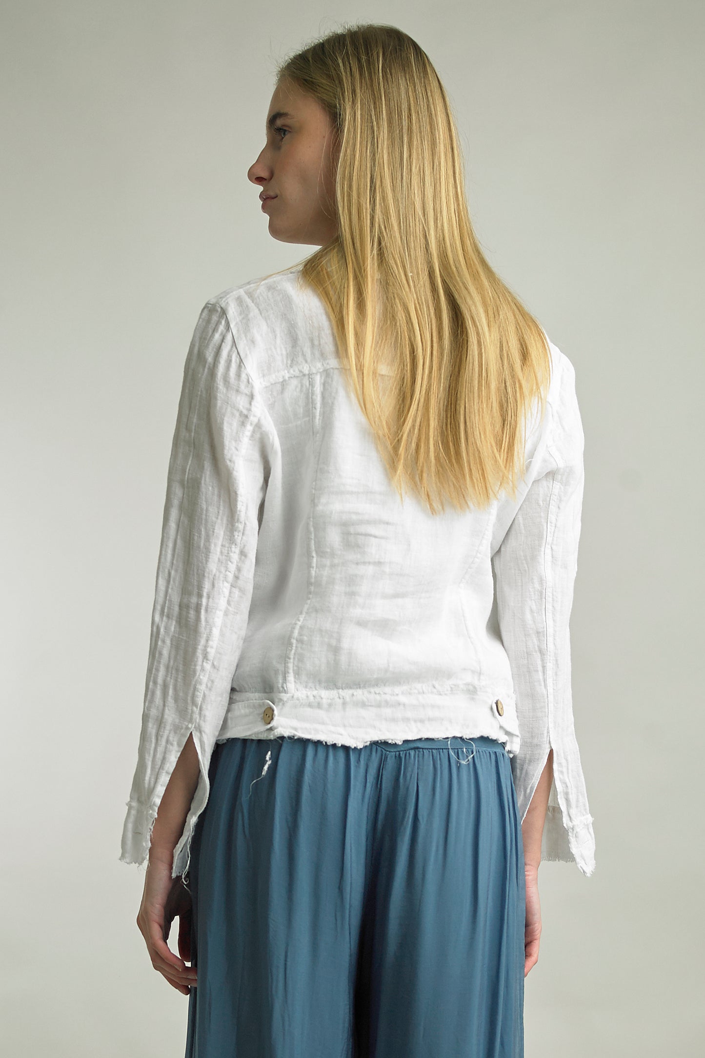 Women's Washed Linen Jacket