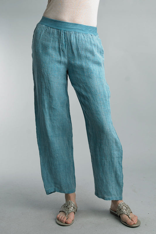 Wide leg linen pants