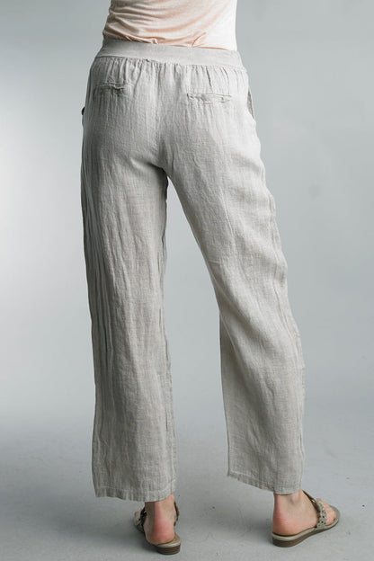 Wide leg linen pants