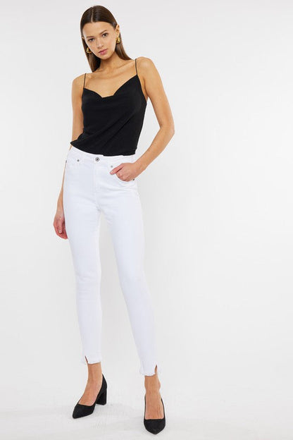 HIGH RISE ANKLE SKINNYJEANS