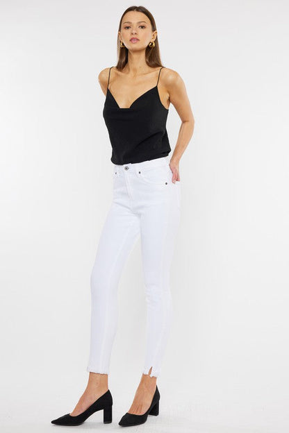 HIGH RISE ANKLE SKINNYJEANS