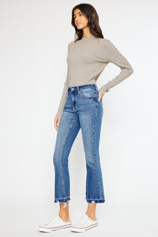 Women's HIGH RISE CROP BOOTCUT Jean