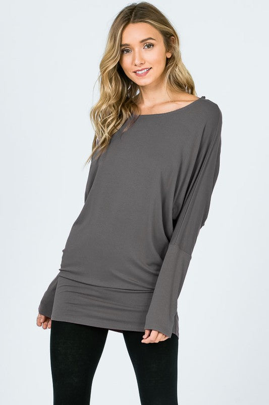 ★andar★ Overfit Dolman Long Sleeve Long Sleeve Dolman Top – Bay-Tique
