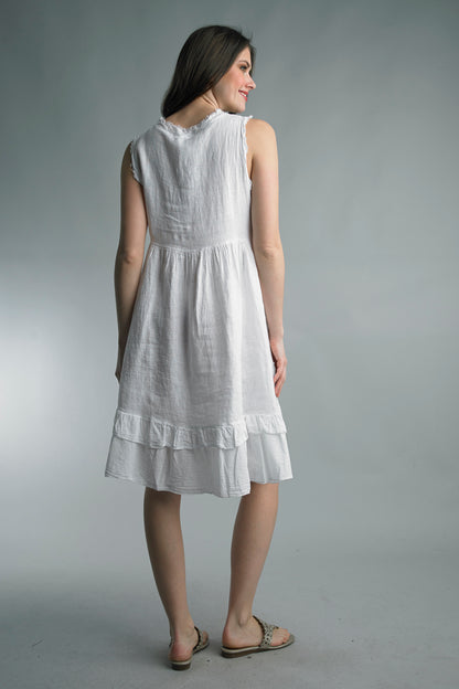 Linen Fringe Dress