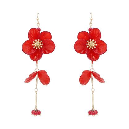 Acrylic Flower Drop 2.5" Earring