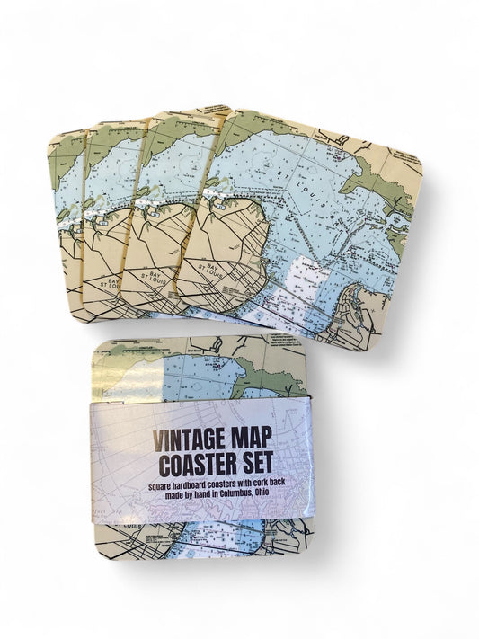 Custom Map Coaster Set of 4