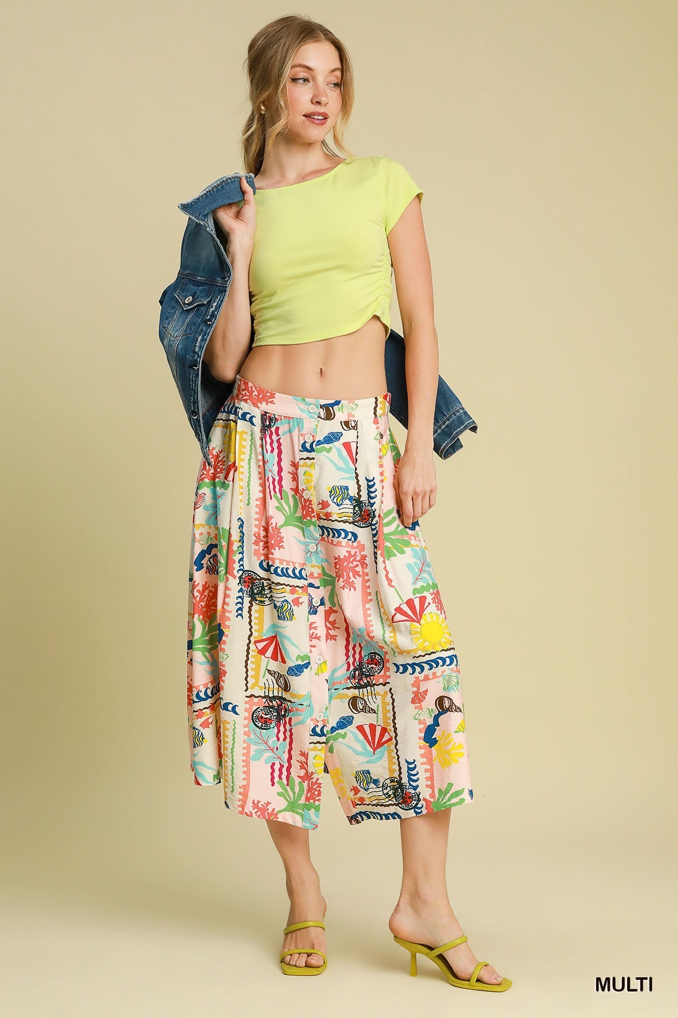 【Sinoon】 Tute Midi Skirt / 追跡付 Women's Button Down Abstract Print Midi Skirt – Bay-Tique