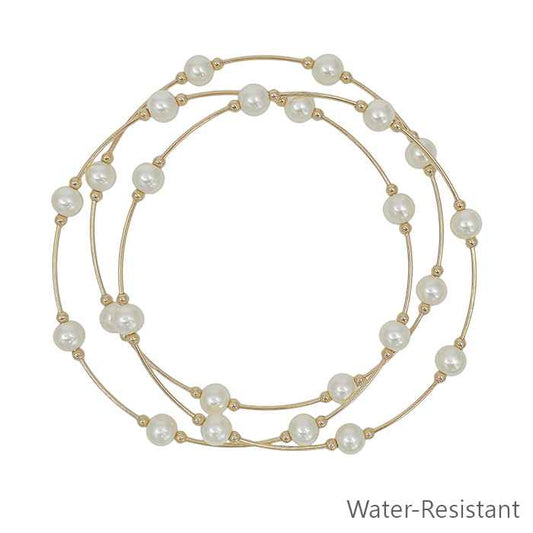 Set of 3 Beaded Wire Bangle
