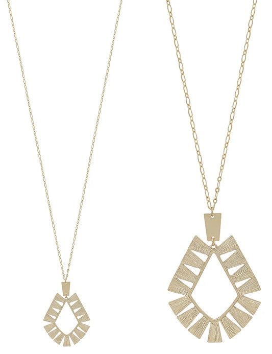 Geometric Diamond Shape 32" Necklace