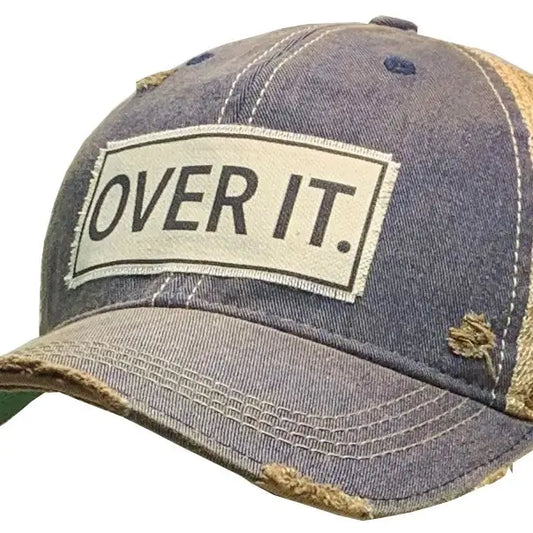 Over It Vintage Distressed Trucker Hat