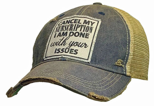 Cancel My Subscription Distressed Trucker Cap - Bay-Tique