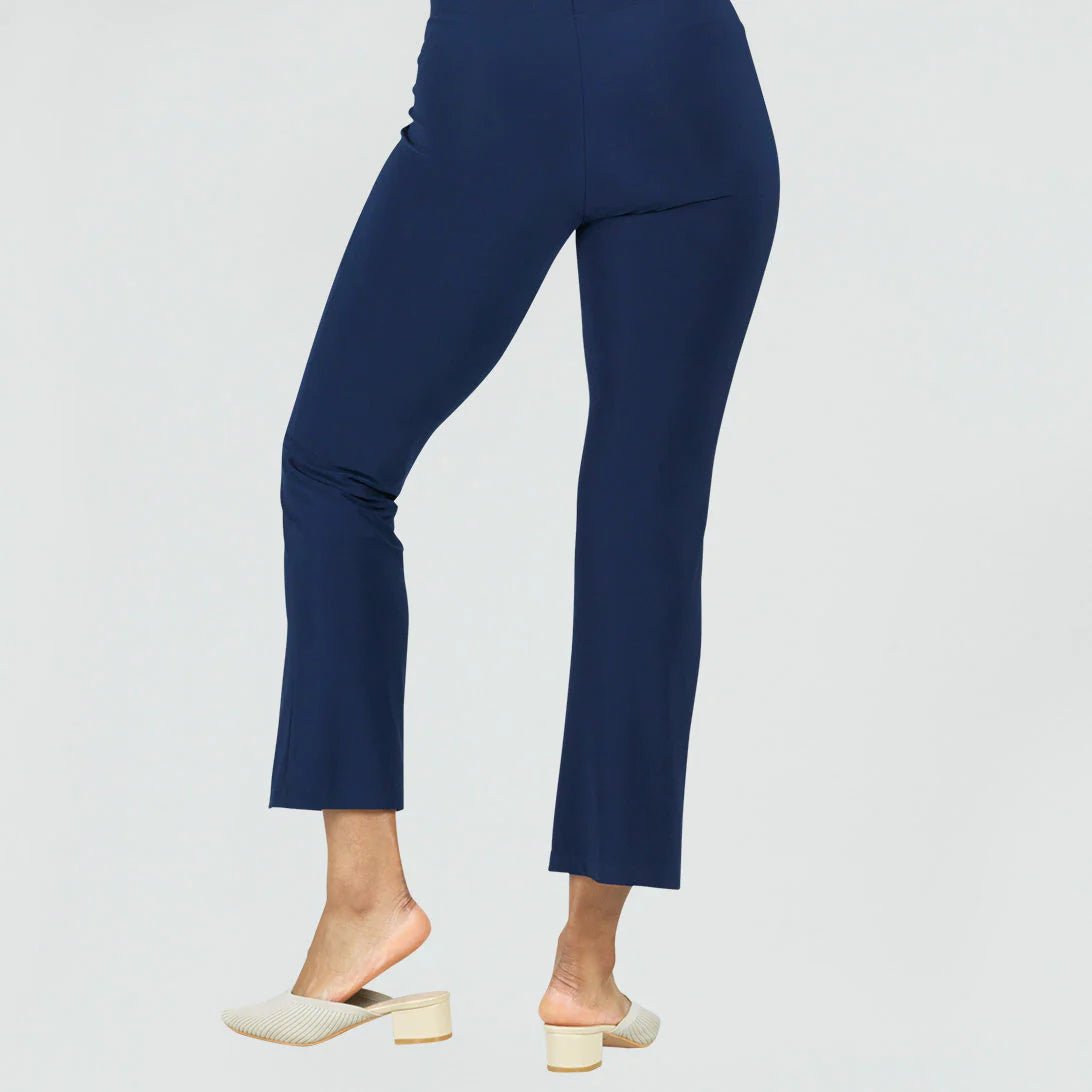 Center Seam Front Slit Ankle Pant - Bay-Tique