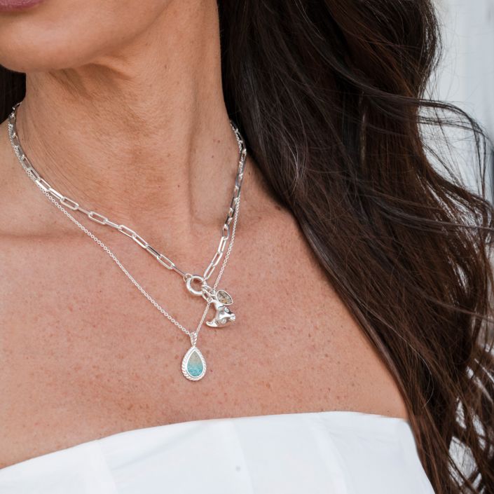 Modern Mermaid Necklace by Captain Kate - Moonstone
