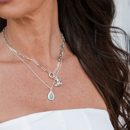Modern Mermaid Necklace by Captain Kate - Moonstone