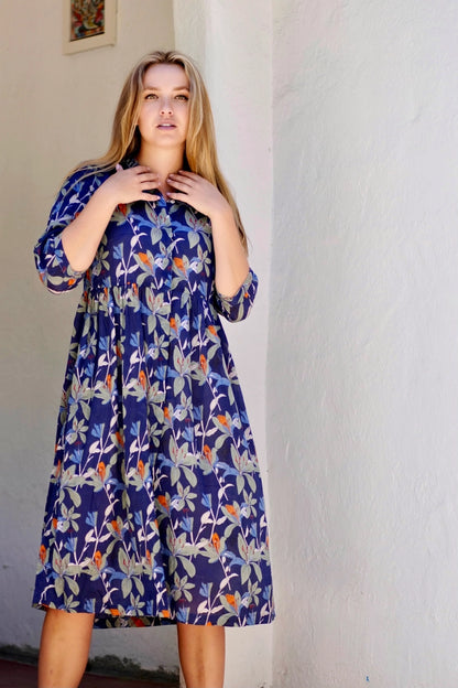 Camby Dress Navy Floral