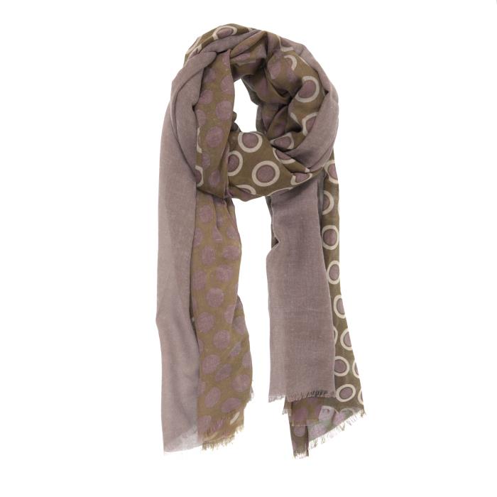 MAUVE POLKA DOT SCARF