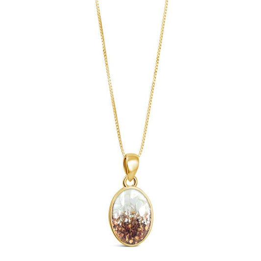 Sandrop Necklace - 14kt Gold Vermeil - Mother of Pearl Gradient