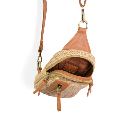 Natural Straw Skyler Sling Bag