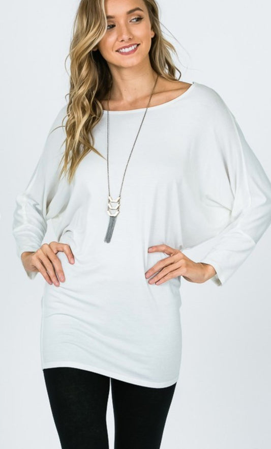 Long Sleeve Dolman Top - Bay-Tique