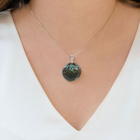 Marina Necklace - Abalone Gradient & Ship Island