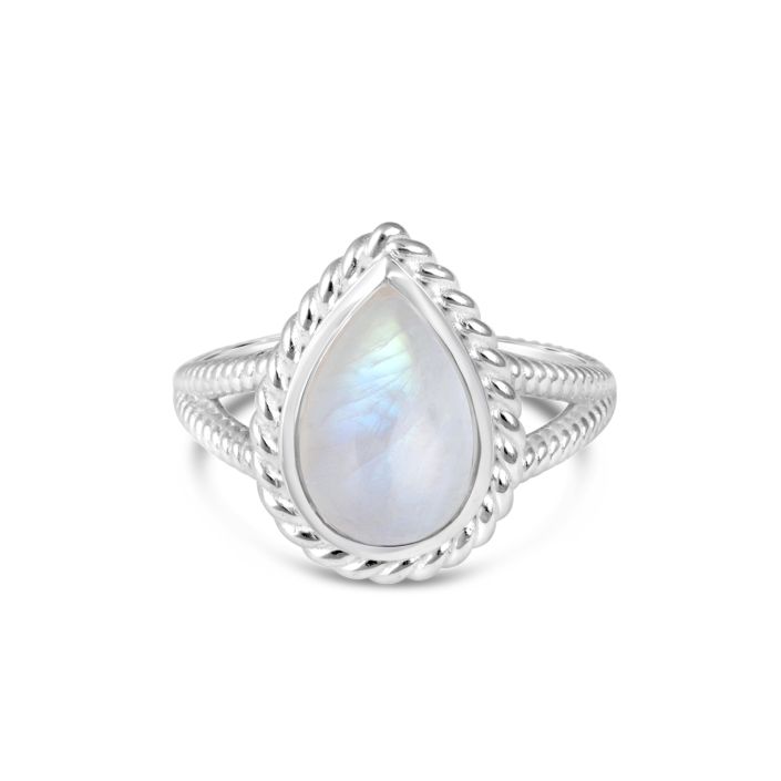 Modern Mermaid Ring by Captain Kate - Moonstone Sz 8