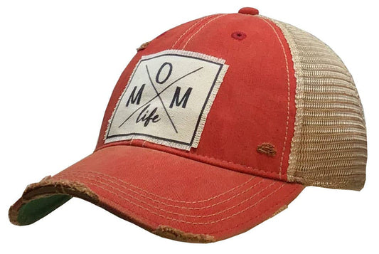 Mom Life Distressed Trucker Cap - Bay-Tique