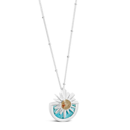 Sun Splash Necklace Larimar & Sand