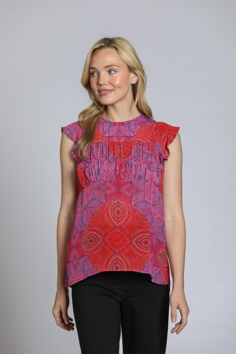 Women's  Flutter Sleeve Top