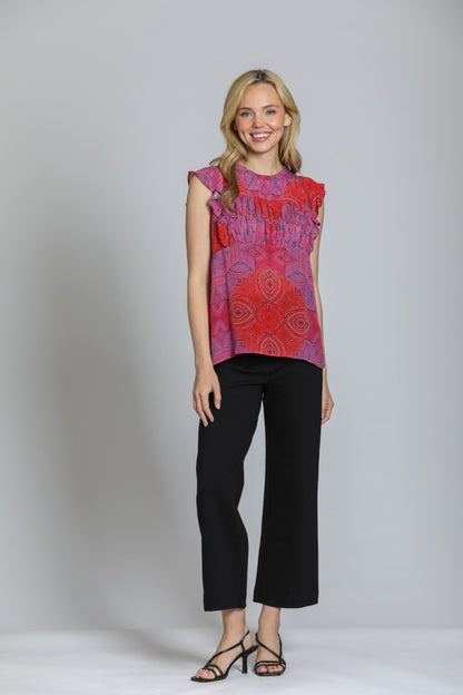Women's  Flutter Sleeve Top