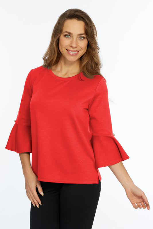 Zee Women's Top w/Single Pearl Detail